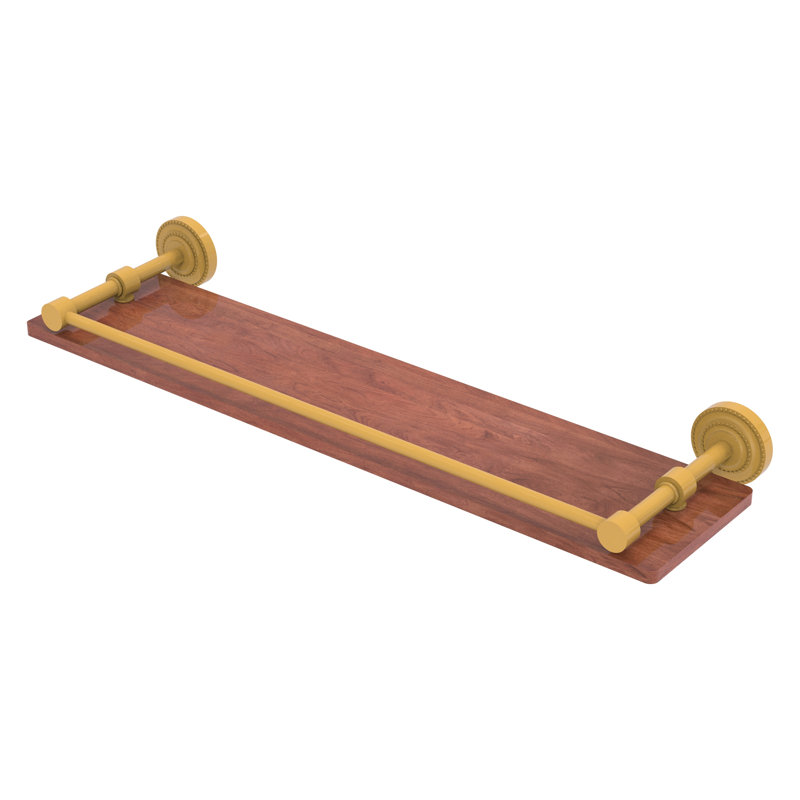 Tablette flottante en métal Dottingham, H 3 po x l 22 po x P 5 po, Or espagnol