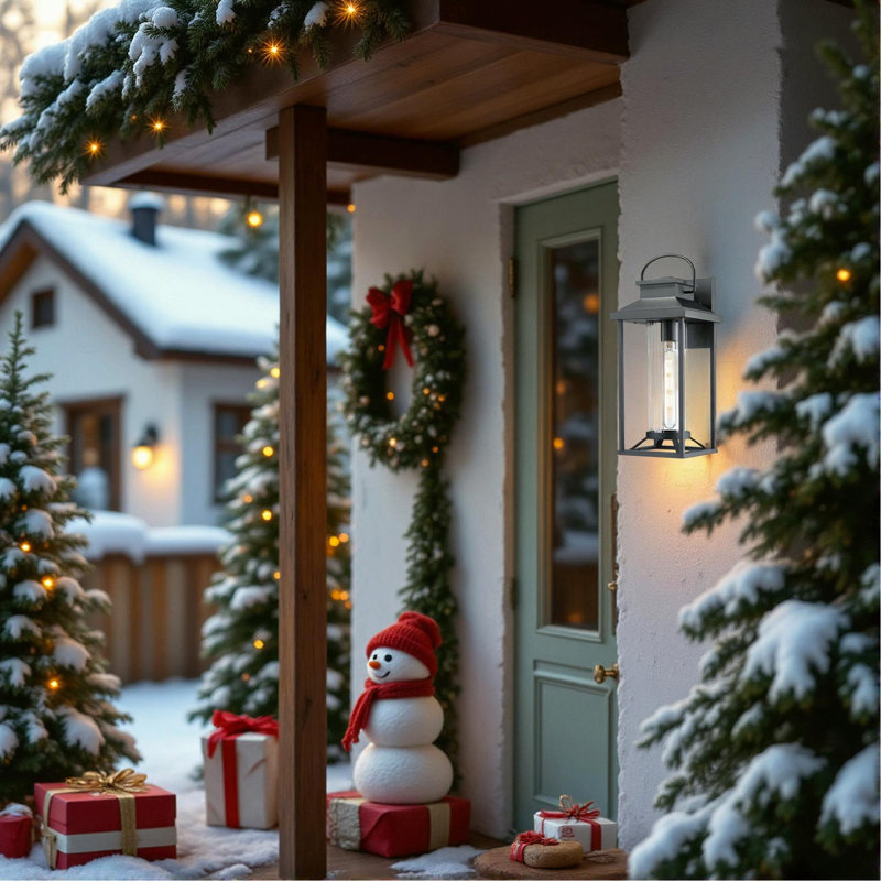 Outdoor Porch Lights, Textured Black Exterior Lighting Fixtures Wall Mount, Modern Outdoor Wall Sconce Lantern for House, Front Porch, Anti-Rust Waterproof Outdoor Garage Lights for Coach (1 pack)