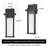 15 In. Sand Black Dusk To Dawn LED Outdoor Hardwired Wall Sconce With Water Wave Glass - Dimmable, 2700K, Wet Rated