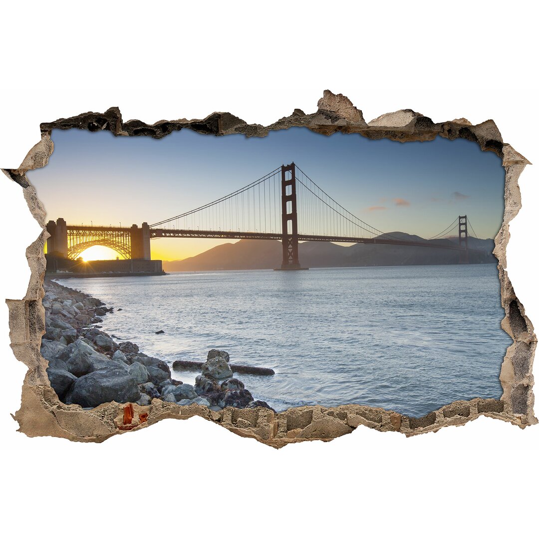 Riesige Golden Gate Bridge mit herrlichem Meerblick Wandaufkleber