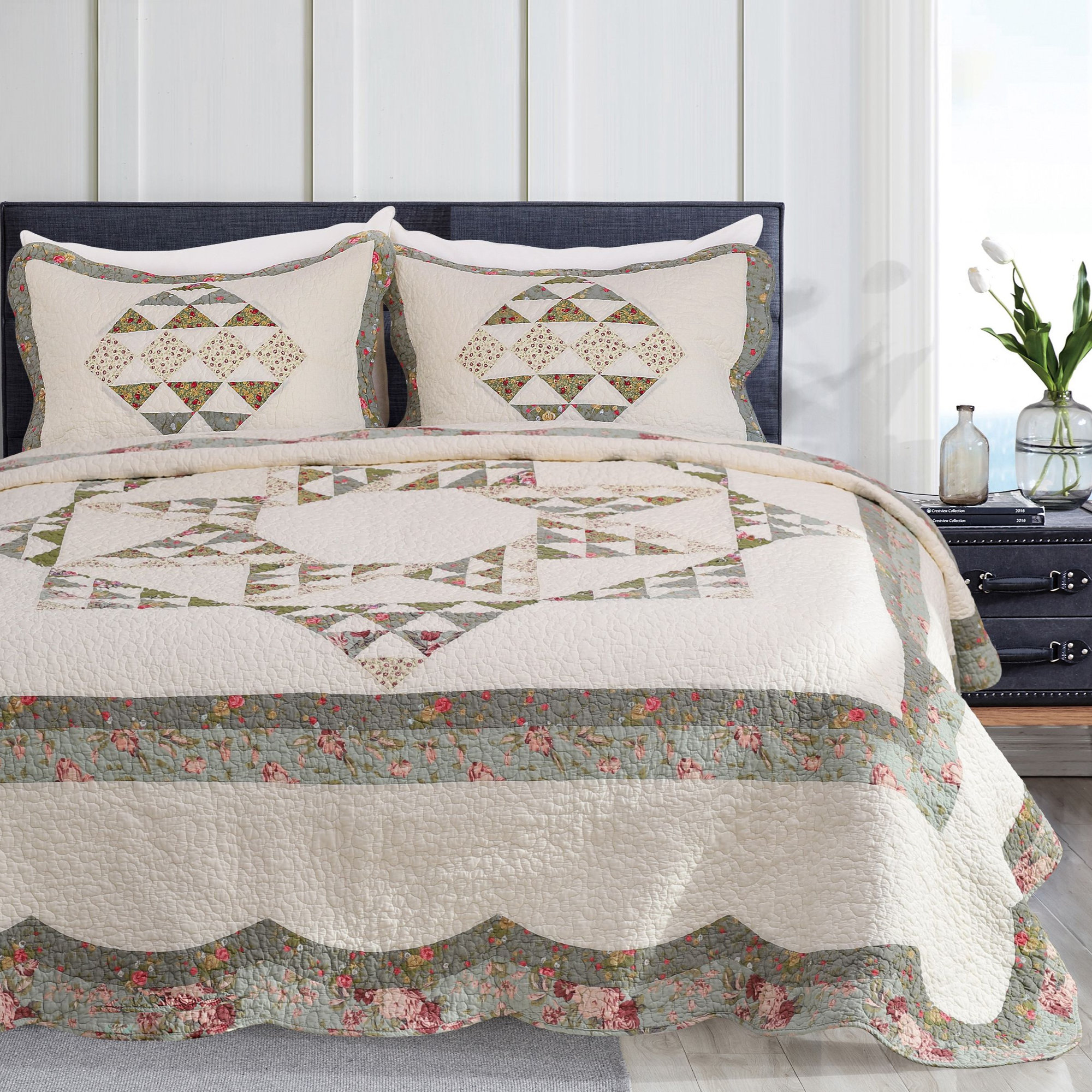Berna Cotton Quilt Set, Queen