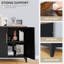 Armoire de rangement en métal l 32 po avec portes - tablette réglable, buffet de bar pour l'entrée de la cuisine-1878392320