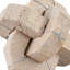  Usko Gorda Small Crackle Travertine Knot, Ivory/Tan-107086716
