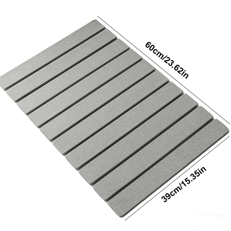 Fast-Dry Super Absorbent Diatomaceous Earth Mat, 23.62"x15.35" Large Foldable Stone Drainer Pad , Non-Slip Heat-Resistant for Kitchen Countertops, Dishes, Cups & Bathroom（Marble White）