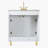 30" White Modern Free-standing Single Bathroom Vanity With Ceramic Sink