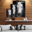 Cheval, reproduction d'art sur toile, cheval noir et blanc-1375218642-1427135184-1427135185