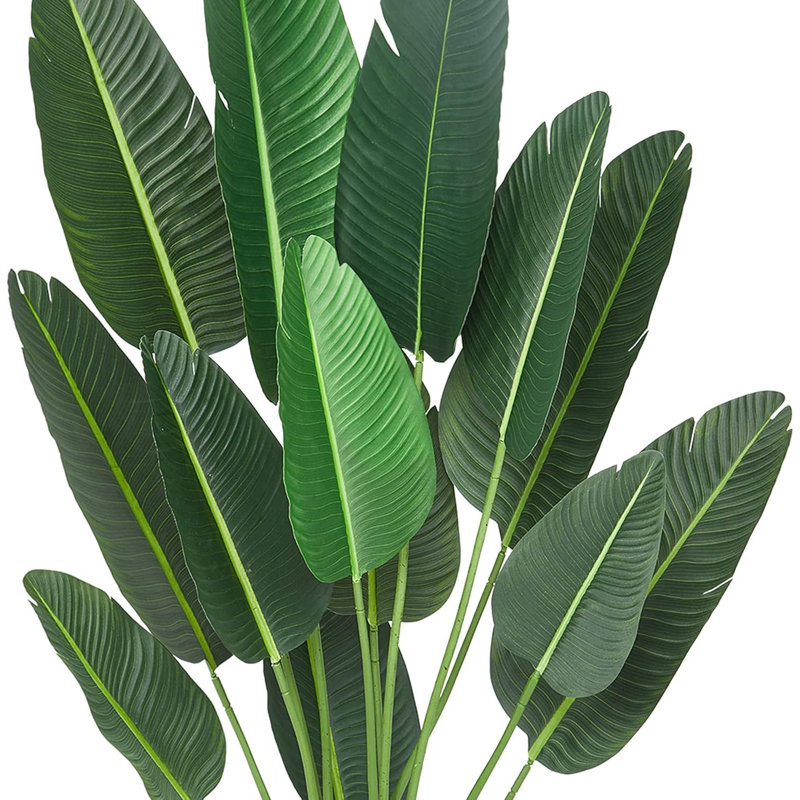 Fausse feuille de bananier en pot, H 72 po x l 6,3 po
