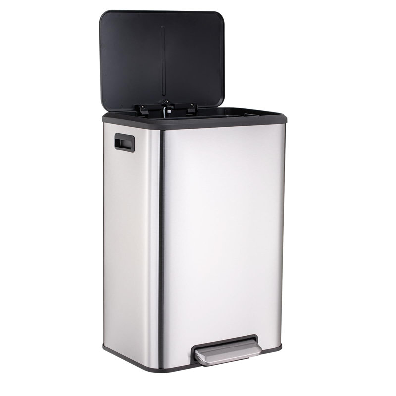 Poubelle à pédale en acier 10,5 gallons