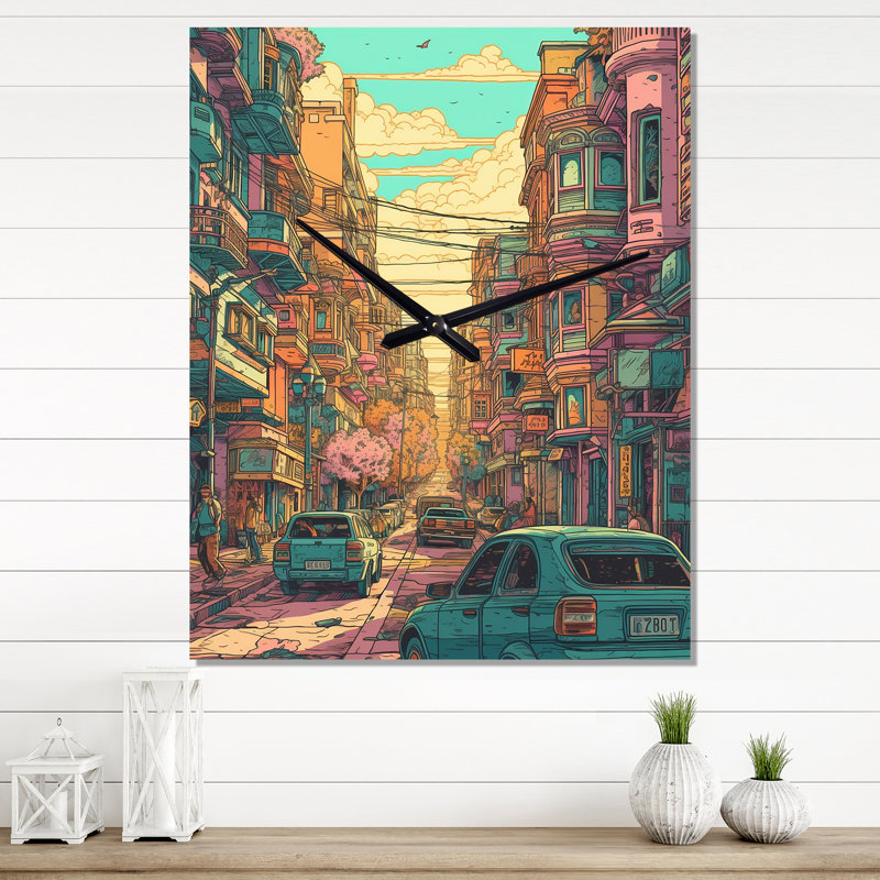 Jamilyn - Horloge murale Art déco, H 40 po x l 30 po x P 1 po