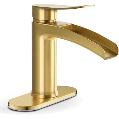 Single-Hole Single-handle Bathroom Faucet with Drain Assembly