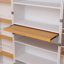 Armoire de rangement, tablettes réglables, garde-manger blanc avec portes et buffet autoportant