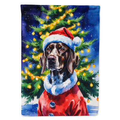 Drapeau de maison de Noël chocolat caniche chocolat