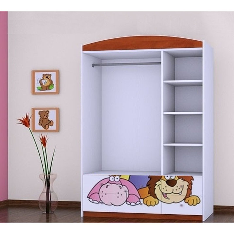 Macaulay 3 Door Wardrobe, Red