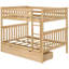 Lit superposé standard en bois massif à 2 tiroirs Streamline par Harriet Bee-877404653-877404652