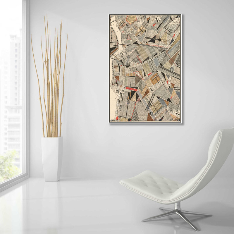 «Modern Map of Brooklyn» par Nikki Galapon, art mural en verre acrylique, H 36 po x l 24 po x P 0,2 po