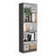 Ensemble de bibliothèque 2 pièces Layton, 49 po de largeur avec 8 tablettes et armoire double porte, ensemble de salon gris mat - blanc, armoire