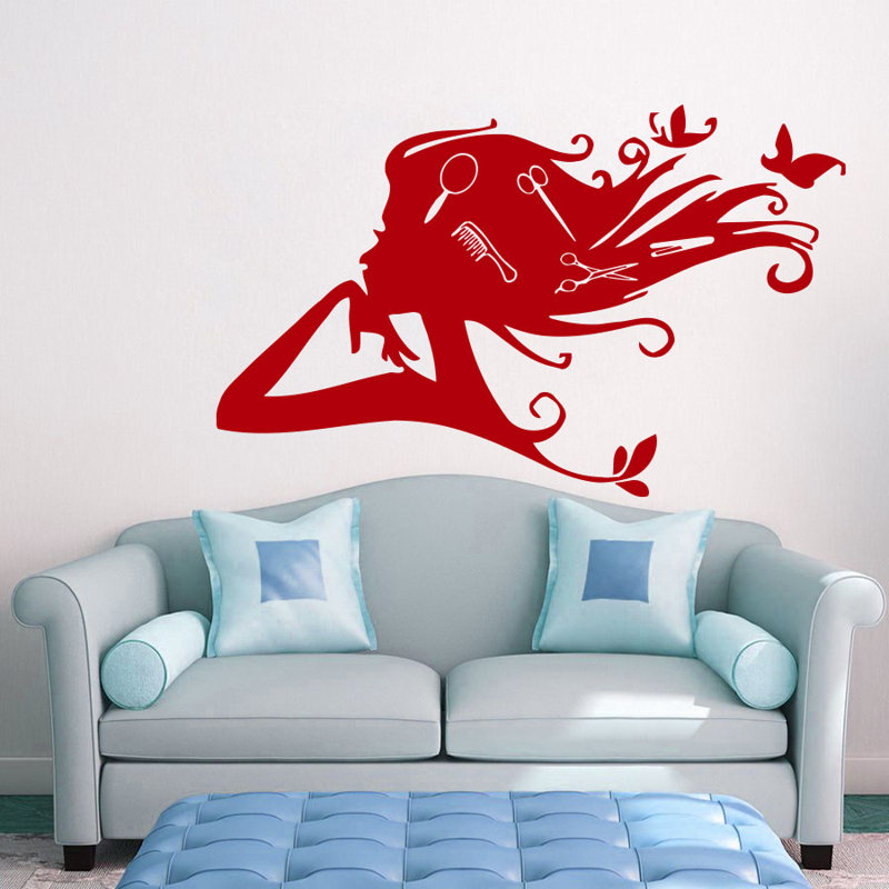 Décalcomanie murale salon, Rouge