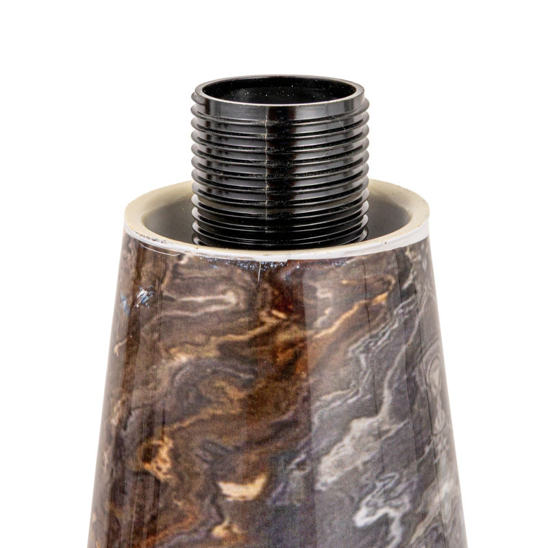 Lampe de table en métal émaillé en forme de champignon avec interrupteur en ligne