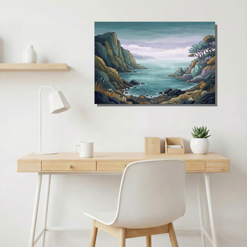 Art mural sur toile Rocky Coastal, 36"H x 48"W