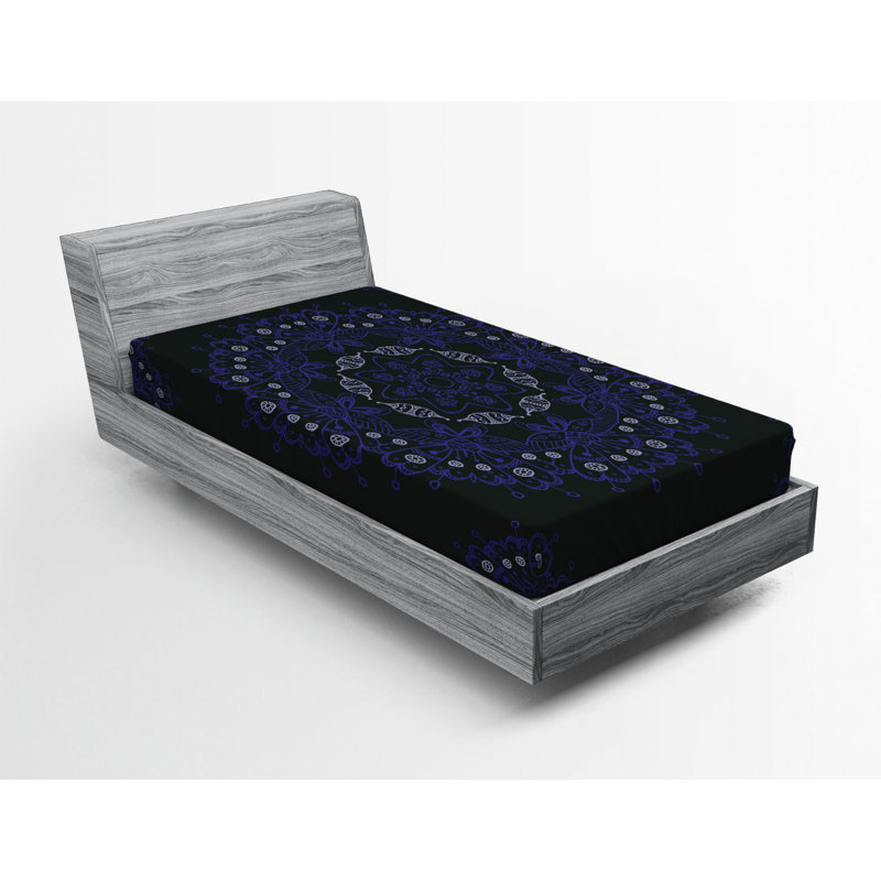 Microfiber Fitted Sheet, California King Fitted Sheet, Multicolor Outer Space