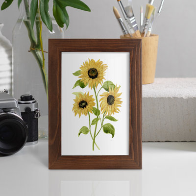 Sunflower Trio I, reproduction d'art encadrée