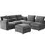 En L, modulaire, salon, mobile, ports, support pour téléphone, revêtement en chenille, gris gris, modulaire, lit, charge reconfigurable, coussins lombaires, facile à assembler-1081603295