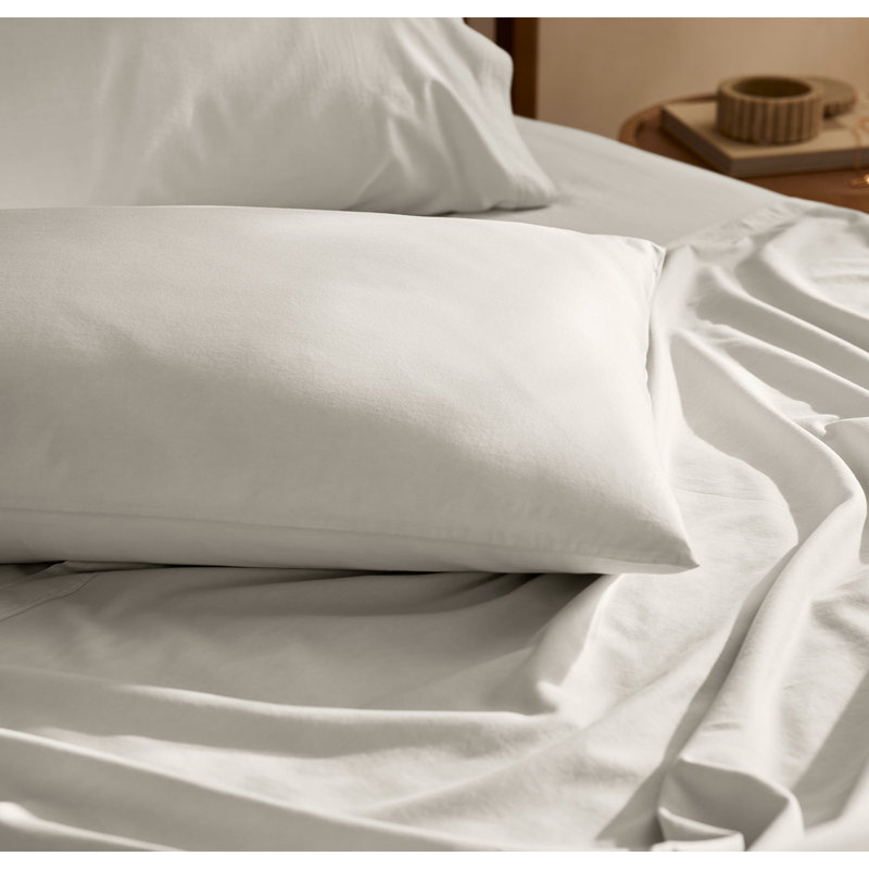 Signature Vintage Washed Pillowcase Set, Vintage Mist, King Pillowcase Set