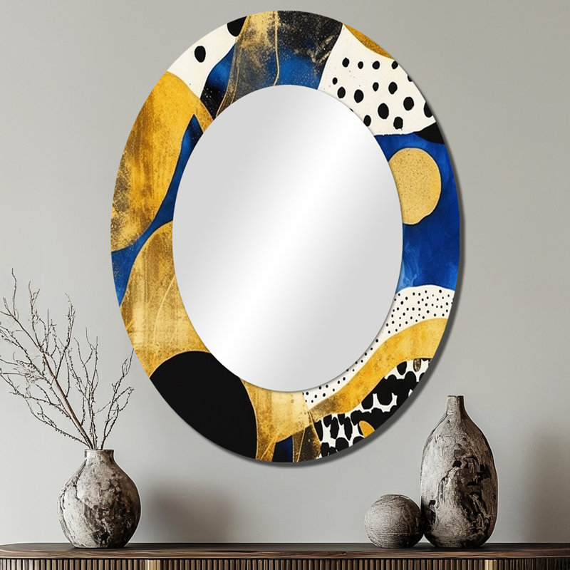 Maelynn - Miroir abstrait en métal, 40 po x 30 po