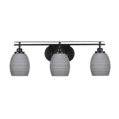 Odyssey 3 Light Bath Bar Shown With 5" Glass