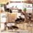 Ergonomic Executive Office Chair with Foot Rest, Reclining Swivel Computer Desk Chair with Adjustable Armrests, Spring Seat, High Back, Thick Cushion, Pet Friendly Faux Leather, Brown-459823596