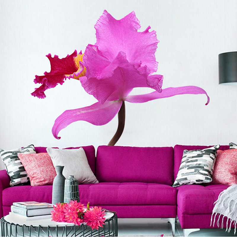 Serene Plants & Flowers Wall Decal, 46" H x 55" W