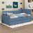 Twin Size L-Shaped Corduroy Daybed,Upholstered Bed Frame With 2 Storage Drawers-1195071857