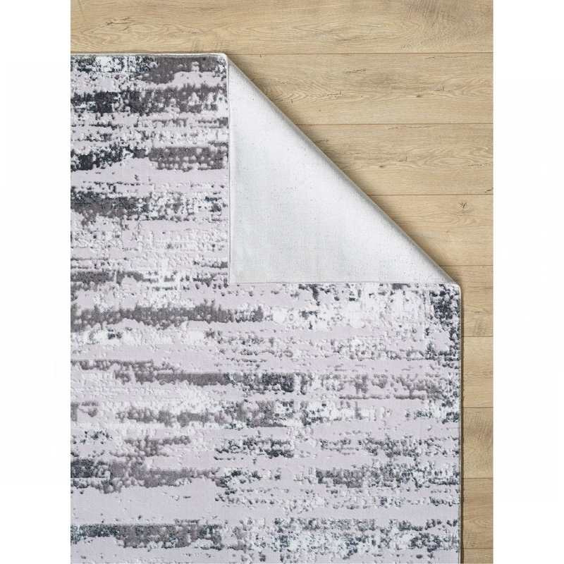 Tapis tissé argenté Milano Milano, Rectangle 4pi x 6 pi