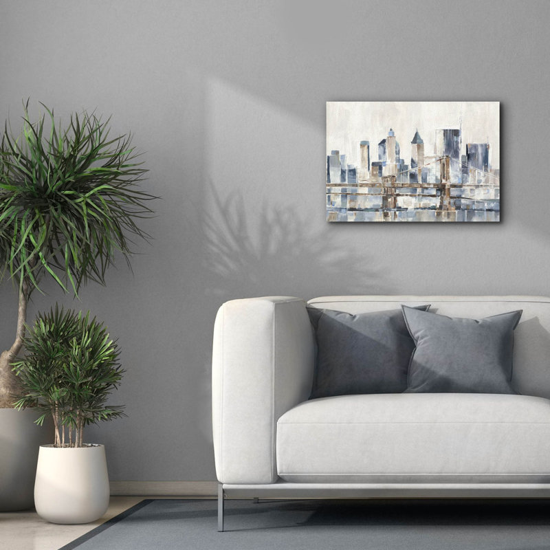 «Blue Hour 1» par Ethan Harper, art mural sur toile, H 18 po x l 26 po x P 0,75 po