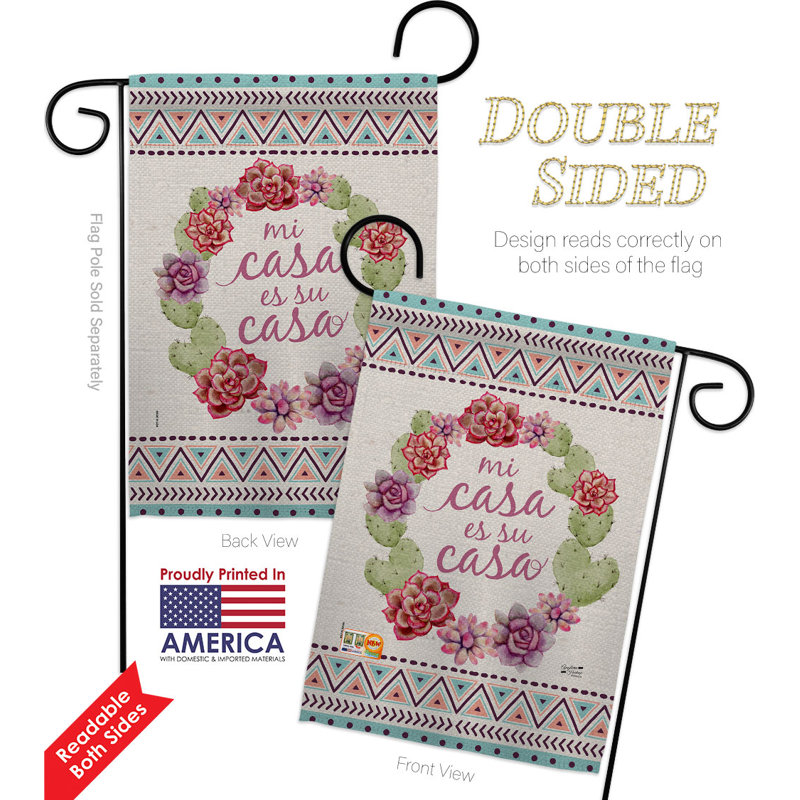 Double Sided 18.5'' H x 13'' W Polyester Garden Flag