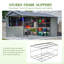 Remise de rangement extérieure en métal 8 x 12 pi avec porte latérale supplémentaire, grande remise à outils avec 2 portes verrouillables pour un accès facile, structure en aluminium, rangement pour patio