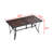 Outdoor Foldable Dining Table With Black Powder-Coated Steel Frame And Woodgrain Aluminum-Plastic Top