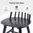 Black Modern Rustic Style Spindle-Back Dining Chairs In Solid Wood