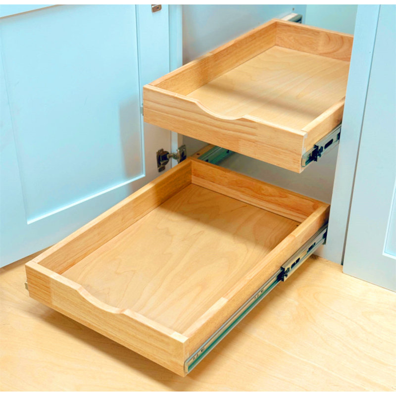 Organisateur de plateau coulissant en bois Malaree, H 3 po x l 33 po x P 21 po