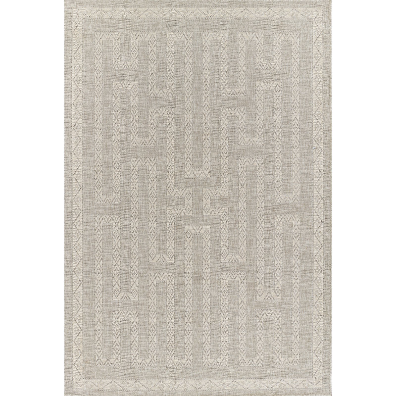 Tapis intérieur / extérieur gris / beige Pavia, Rectangle 3 pi 3 po x 5 pi