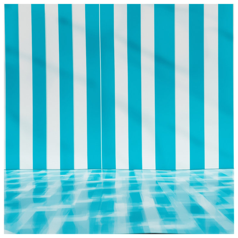 Blue White Vertical Stripes Comforter, Twin
