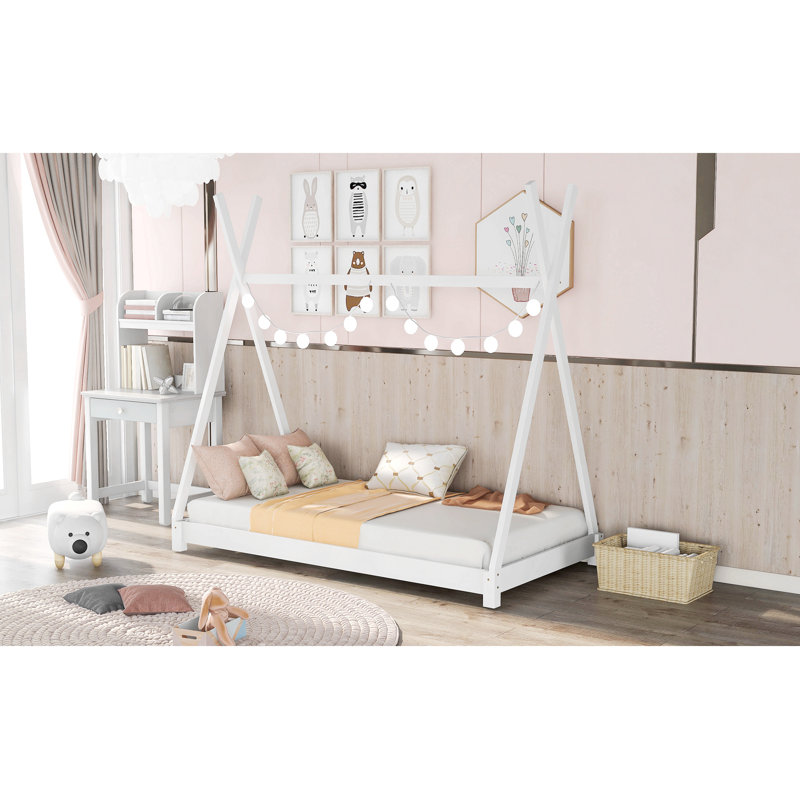 House Platform Bed With Triangle Tructure