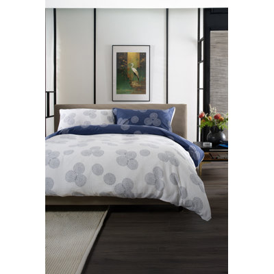 The Lyndon Company Hyogo Luxurious Japanese Inspired Print 100% Cotto Cotton Geometric Shapes Duvet Cover Set with Pillowcases