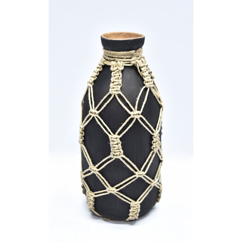 Vase de table en argile Truby, Noir