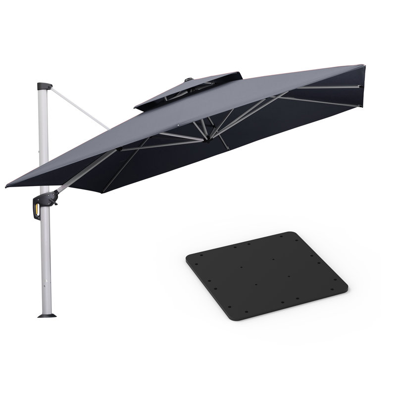 Parasol de luxe carré Hokku Designs, Gris