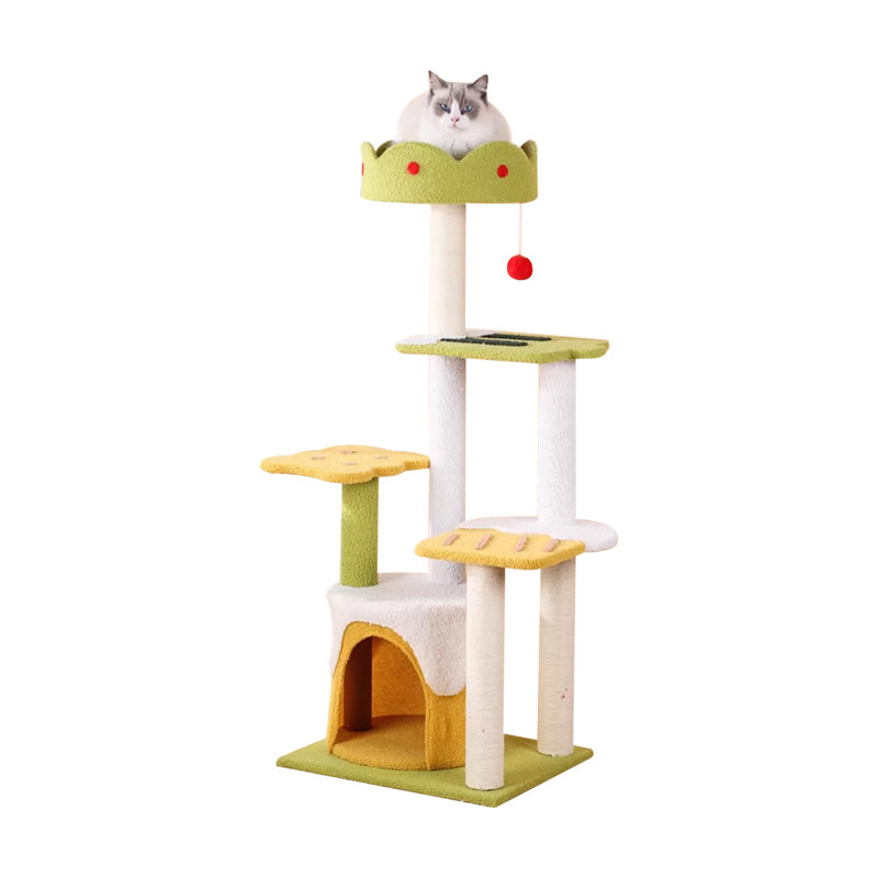 5 Tiers Cat Tree with Condons,Perch,Scratching Posts