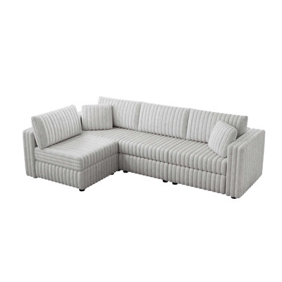 Versatile L-shaped 4-Person Sofa with Plush Comfort and Stylish Design