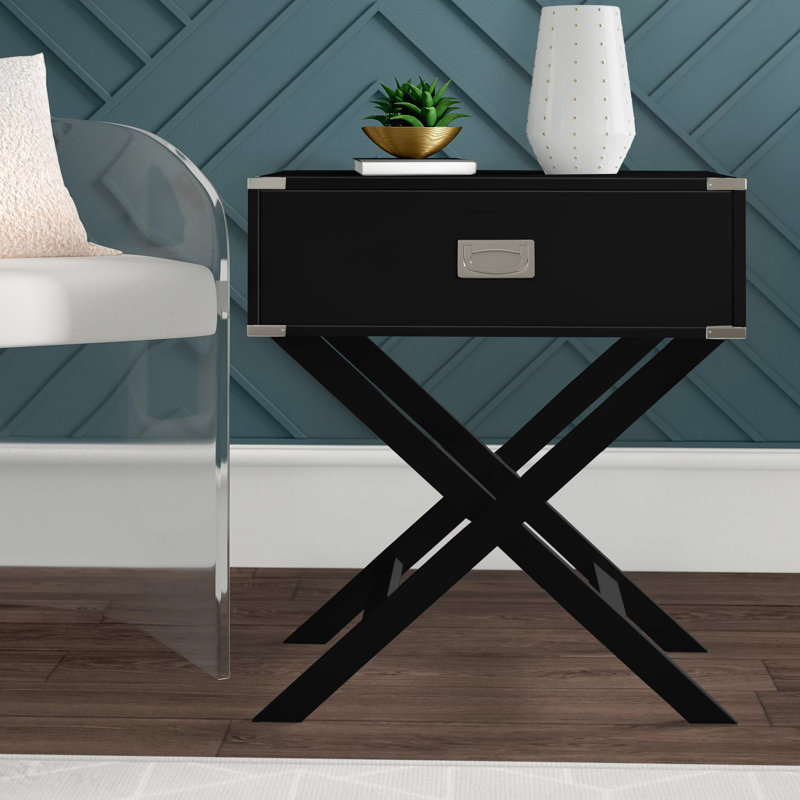 Marotta 24'' W Nightstand, Vulcan Black