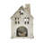 Festive Finds Tealight Holder Metal Village House D Antique Cream 6.75x4.75x4.5