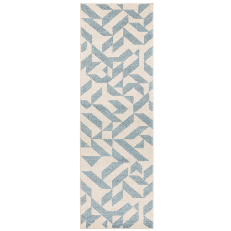 Bragg Multi Shape Blue/Cream Area Rug